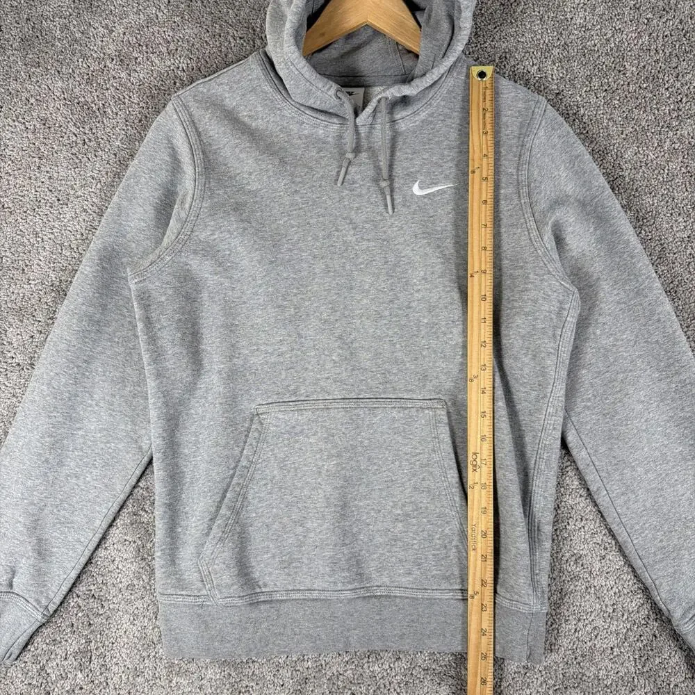 Nike Hoodie Mens S Gray Sportswear Club Fleece Pullover Basic Essential 611457